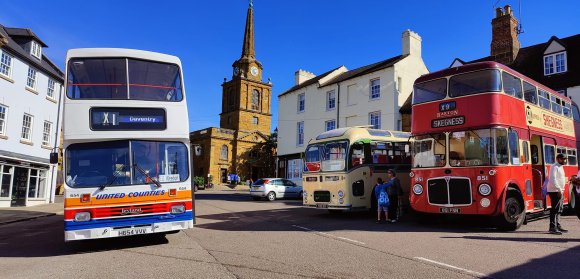 Northampton Heritage Buses in Market Square