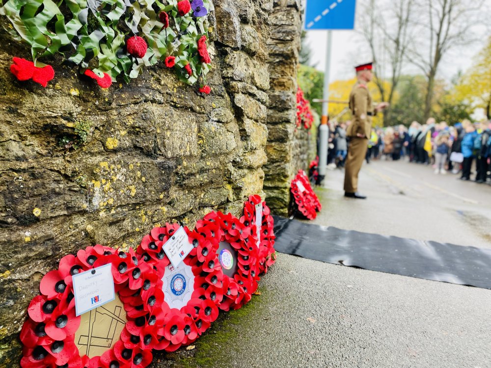 Daventry Remembrance poppy wreaths